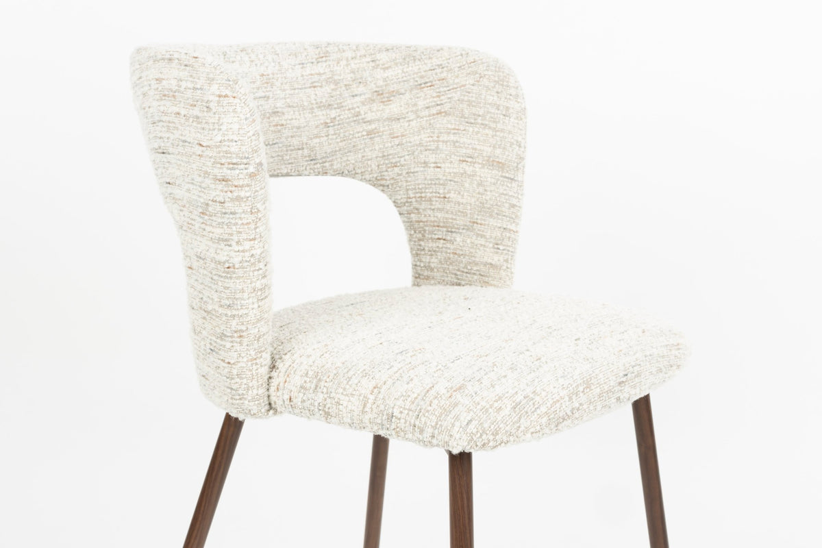 Chaise en tissu beige et métal Arven - The Cool Republic - The Cool Republic