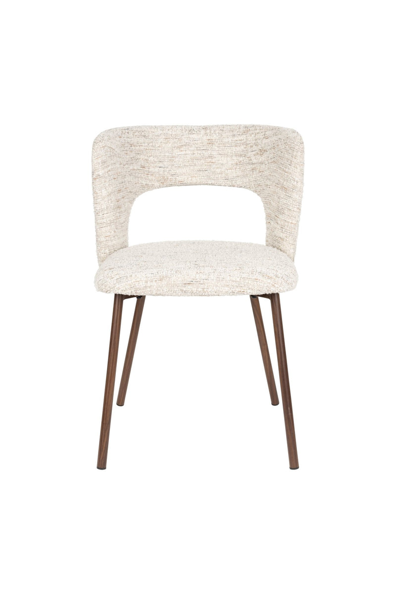 Chaise en tissu beige et métal Arven - The Cool Republic - The Cool Republic