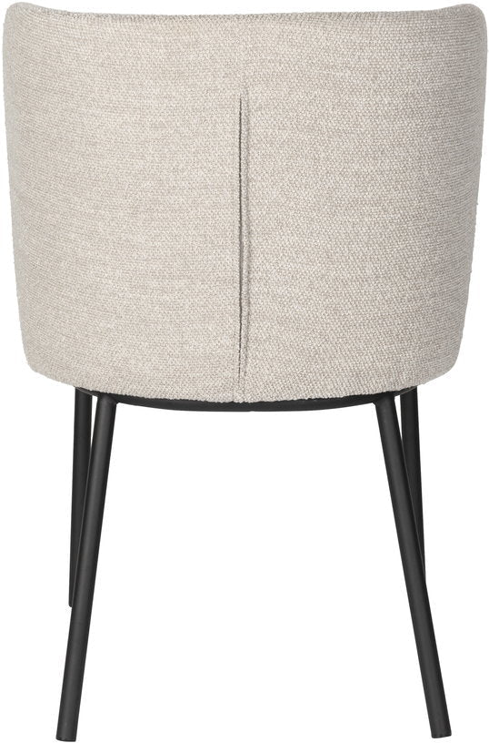 Chaise en tissu beige et métal noir Marius - The Cool Republic - The Cool Republic