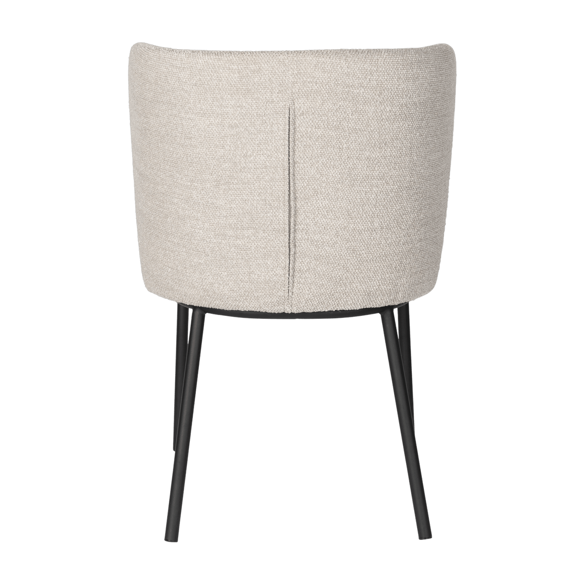 Chaise en tissu beige et métal noir Marius - The Cool Republic - The Cool Republic