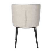 Chaise en tissu beige et métal noir Marius - The Cool Republic - The Cool Republic