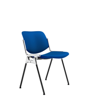Chaise en tissu bleu et acier chromé DSC 106 - Anonima Castelli - The Cool Republic