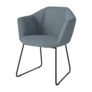 Chaise en tissu bleu Kimono - Bolia - The Cool Republic