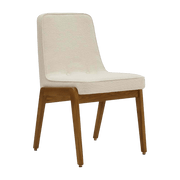 Chaise en tissu bouclé crème et frêne foncé 51 x 49 Série 200-125 - 366 Concept - The Cool Republic