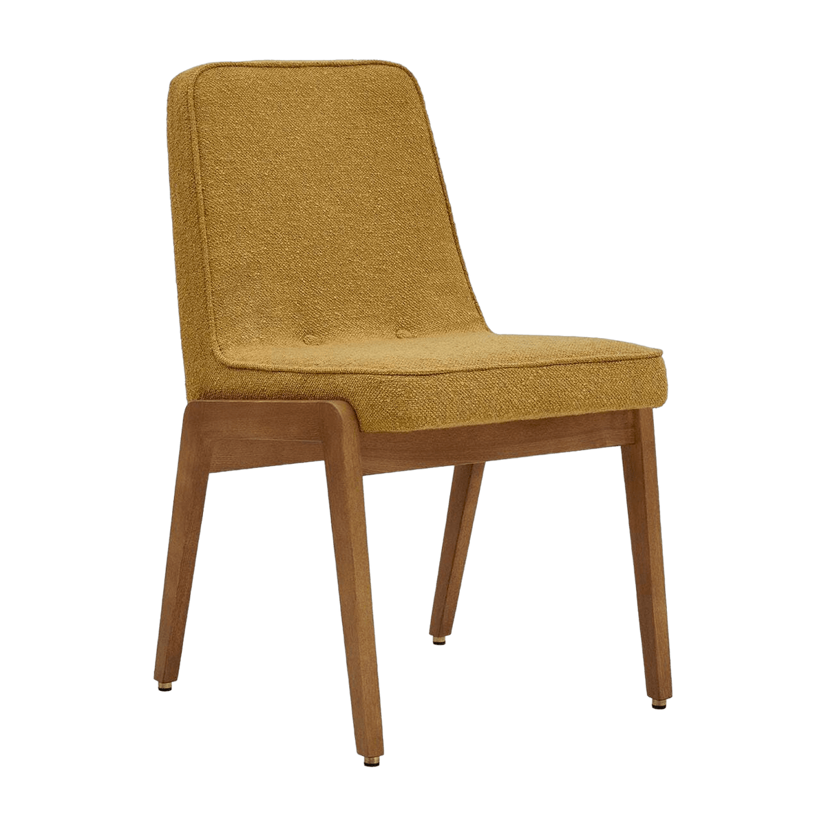 Chaise en tissu bouclé moutarde et frêne foncé 51 x 49 Série 200-125 - 366 Concept - The Cool Republic
