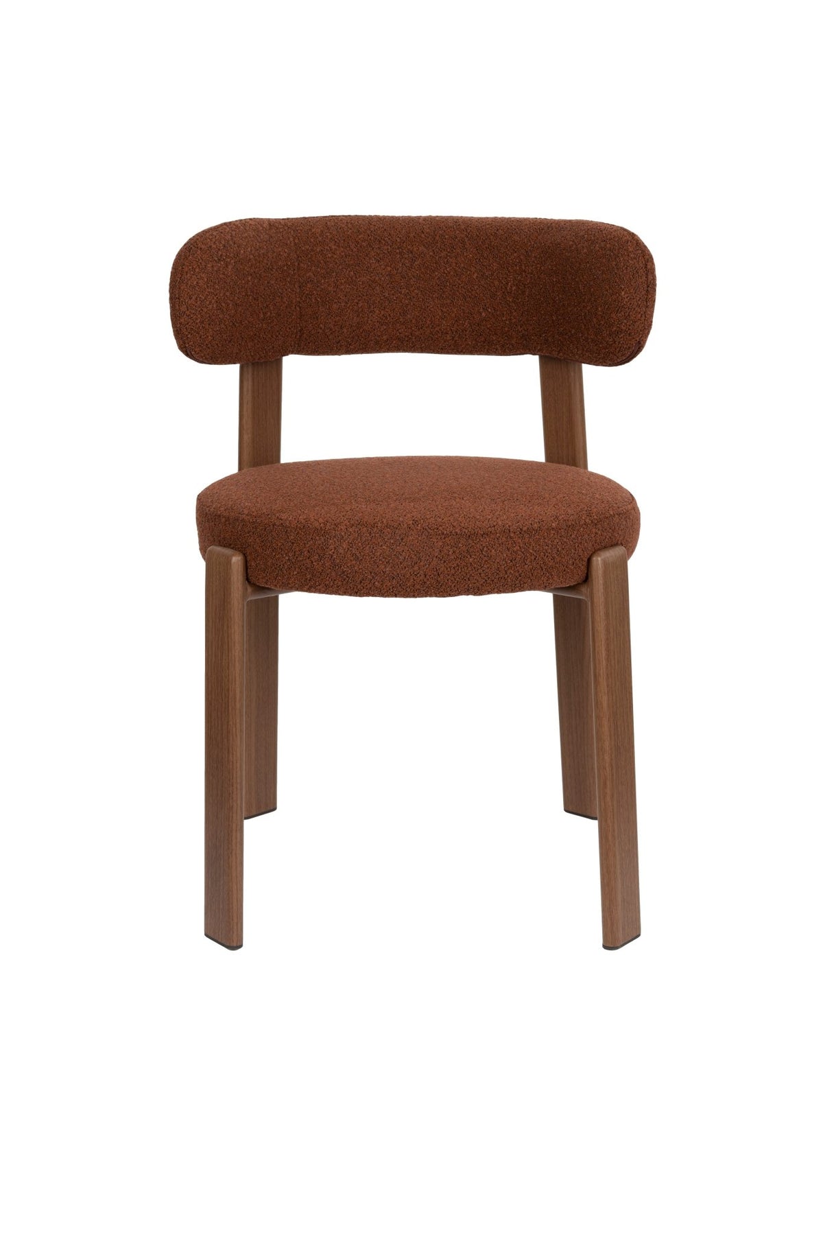 Chaise en tissu bouclette marron et métal marron Sora - The Cool Republic - The Cool Republic