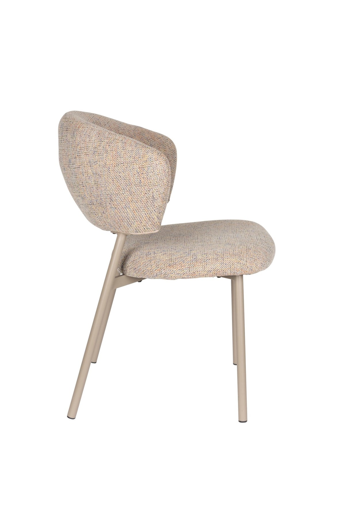 Chaise en tissu et acier beige Nalia - The Cool Republic - The Cool Republic