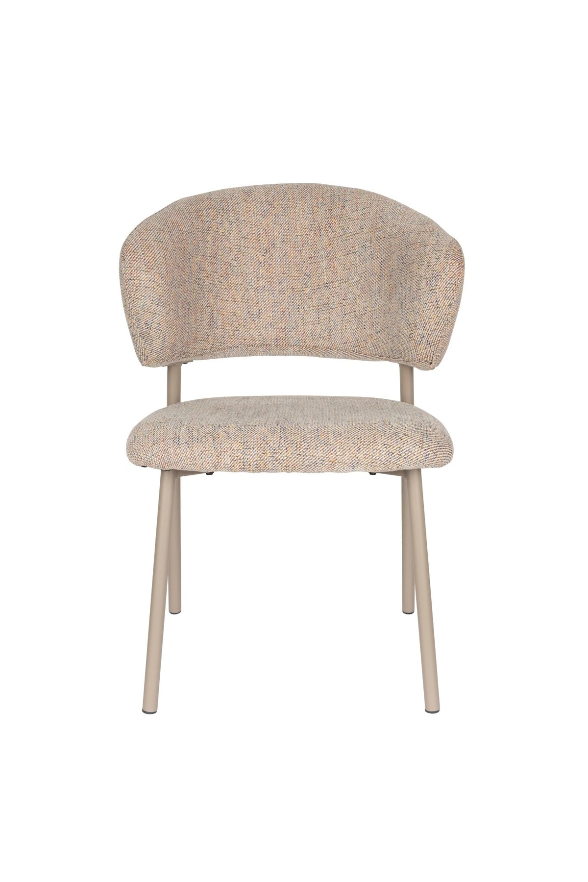 Chaise en tissu et acier beige Nalia - The Cool Republic - The Cool Republic