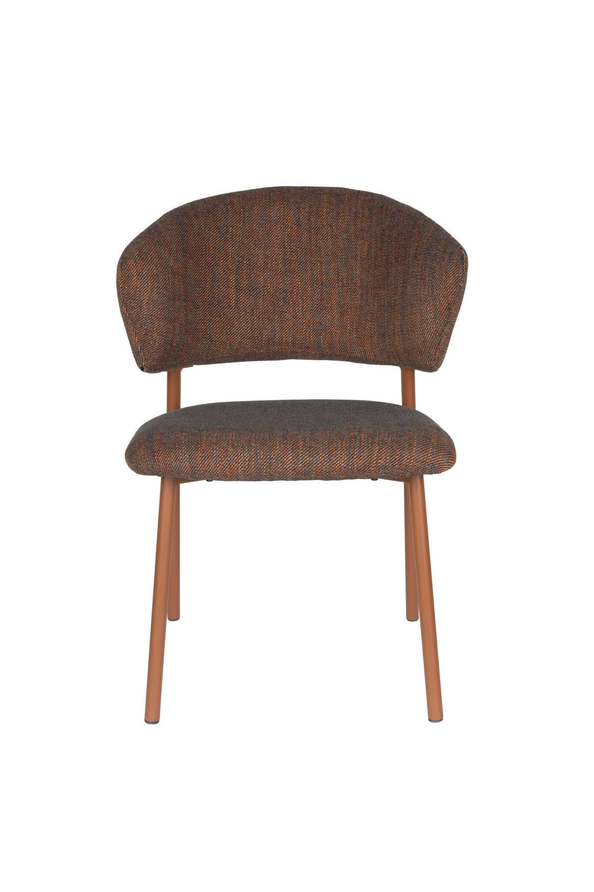 Chaise en tissu et acier marron Nalia - The Cool Republic - The Cool Republic