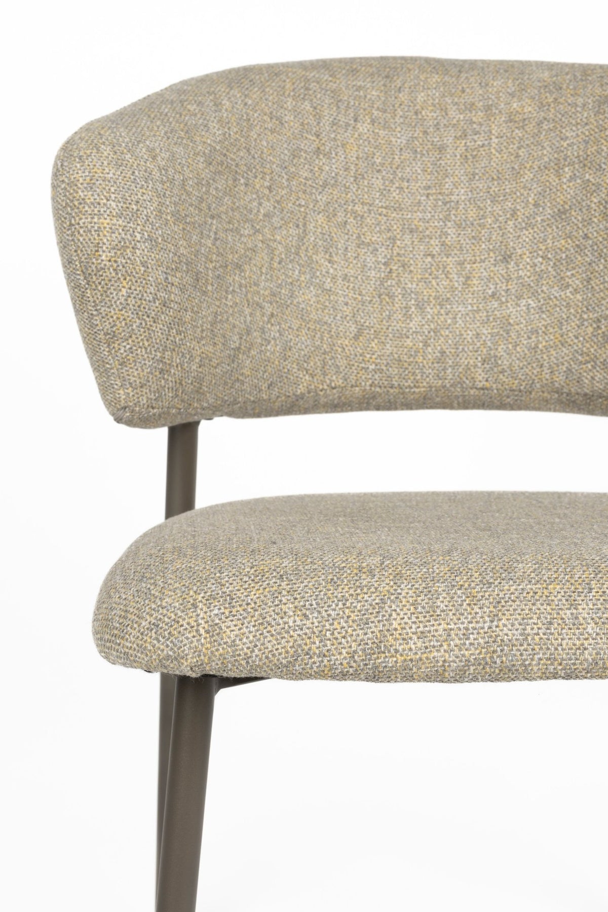 Chaise en tissu et acier vert Nalia - The Cool Republic - The Cool Republic