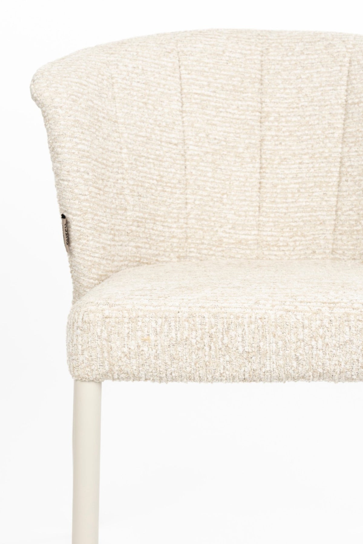 Chaise en tissu et métal beige Georgia - Dutchbone - The Cool Republic