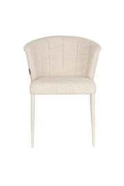 Chaise en tissu et métal beige Georgia - Dutchbone - The Cool Republic