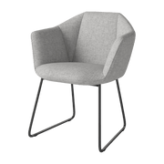 Chaise en tissu gris clair Kimono - Bolia - The Cool Republic