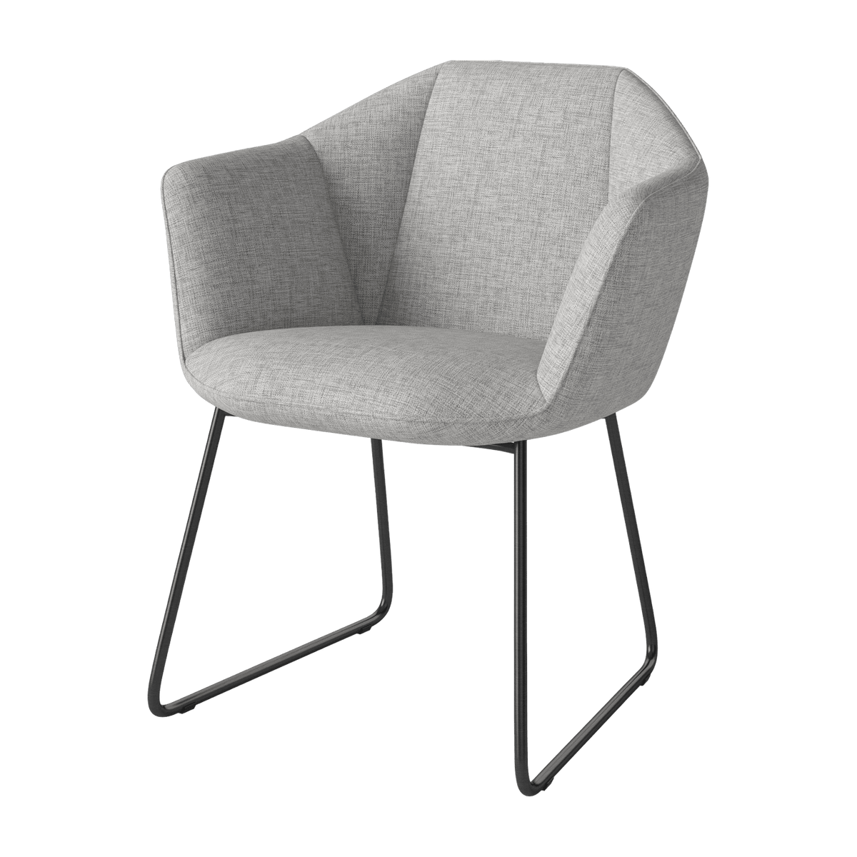 Chaise en tissu gris clair Kimono - Bolia - The Cool Republic