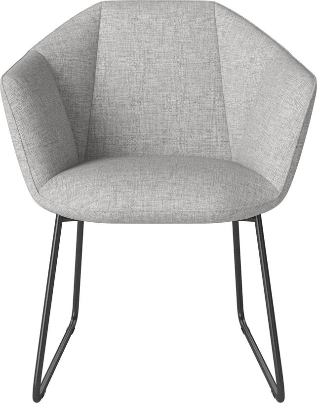 Chaise en tissu gris clair Kimono - Bolia - The Cool Republic