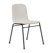 Chaise en tissu gris et cadre noir Touchwood - Hem - The Cool Republic