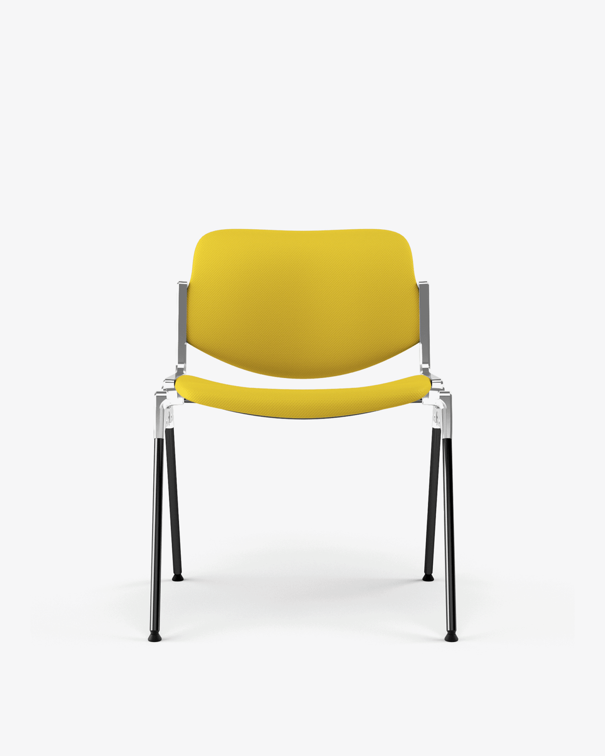 Chaise en tissu jaune et acier chromé DSC 106 - Anonima Castelli - The Cool Republic