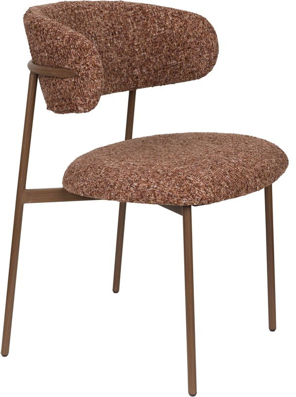 Chaise en tissu marron rouge Finn - The Cool Republic - The Cool Republic
