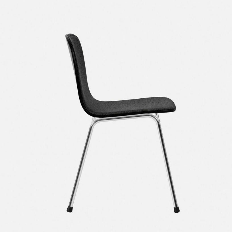 Chaise en tissu noir et cadre argenté Touchwood - Hem - The Cool Republic
