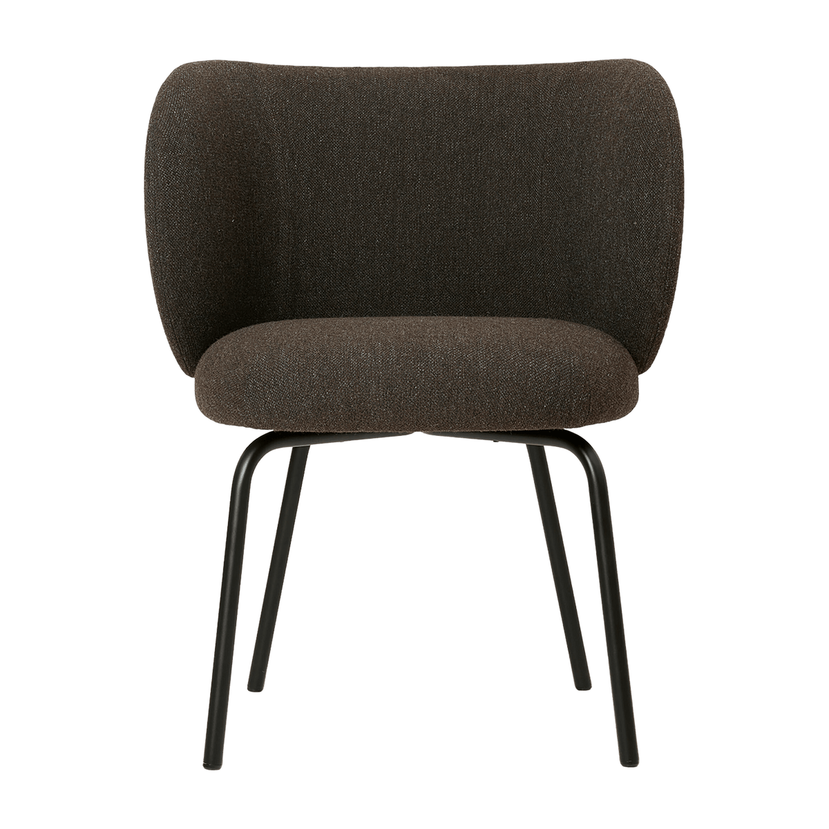 Chaise en tissu noir sur pieds noirs 69 x 69 cm Rico - Ferm Living - The Cool Republic