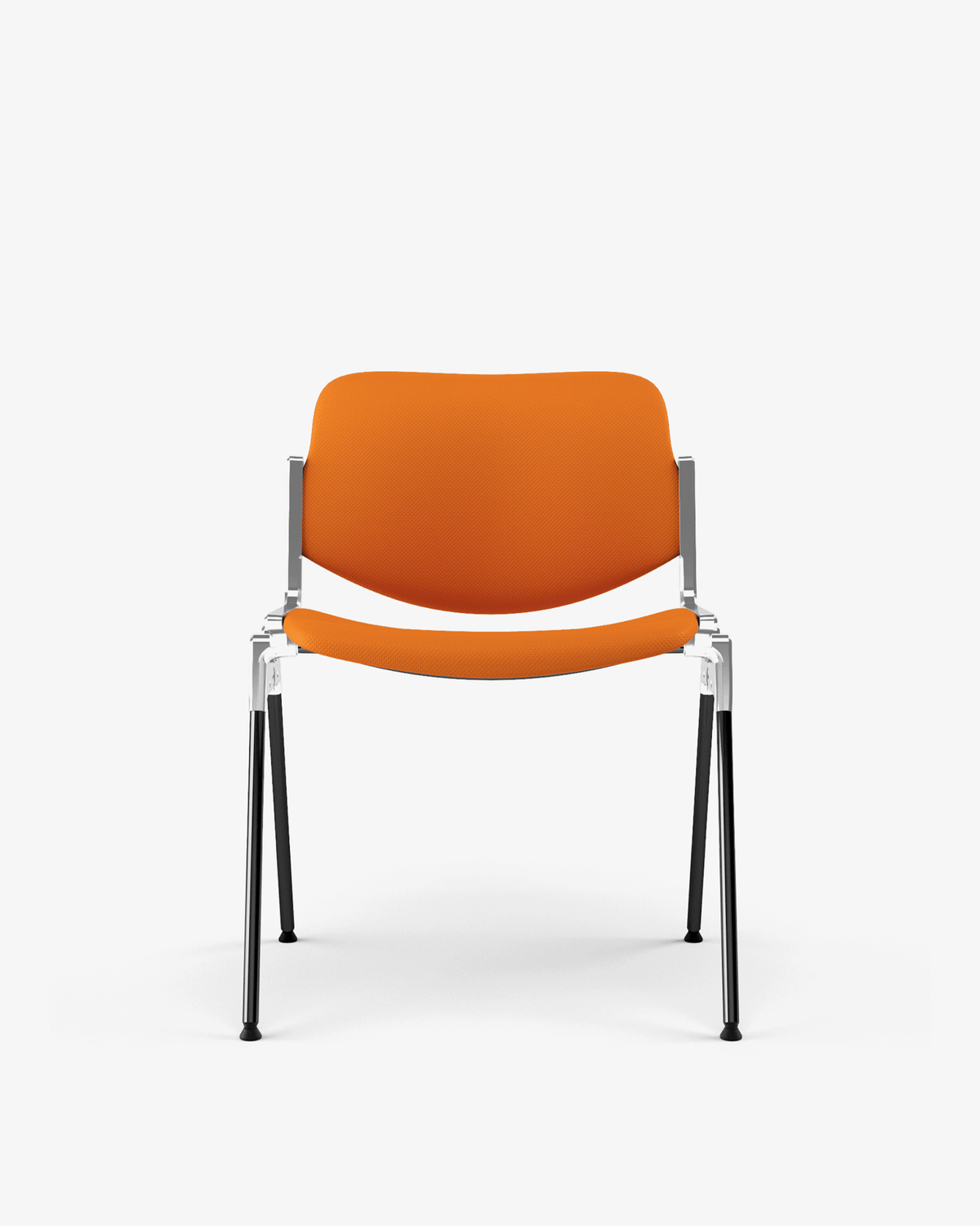 Chaise en tissu orange et acier chromé DSC 106 - Anonima Castelli - The Cool Republic