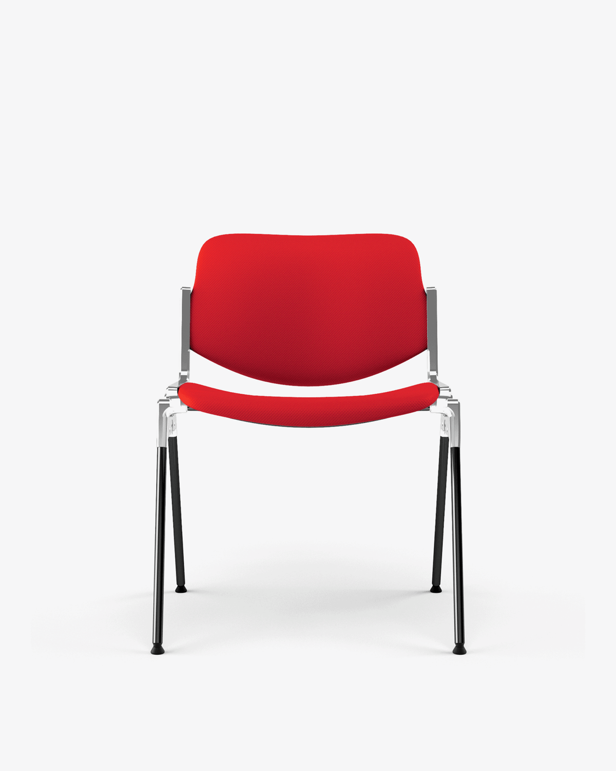 Chaise en tissu rouge et acier chromé DSC 106 - Anonima Castelli - The Cool Republic
