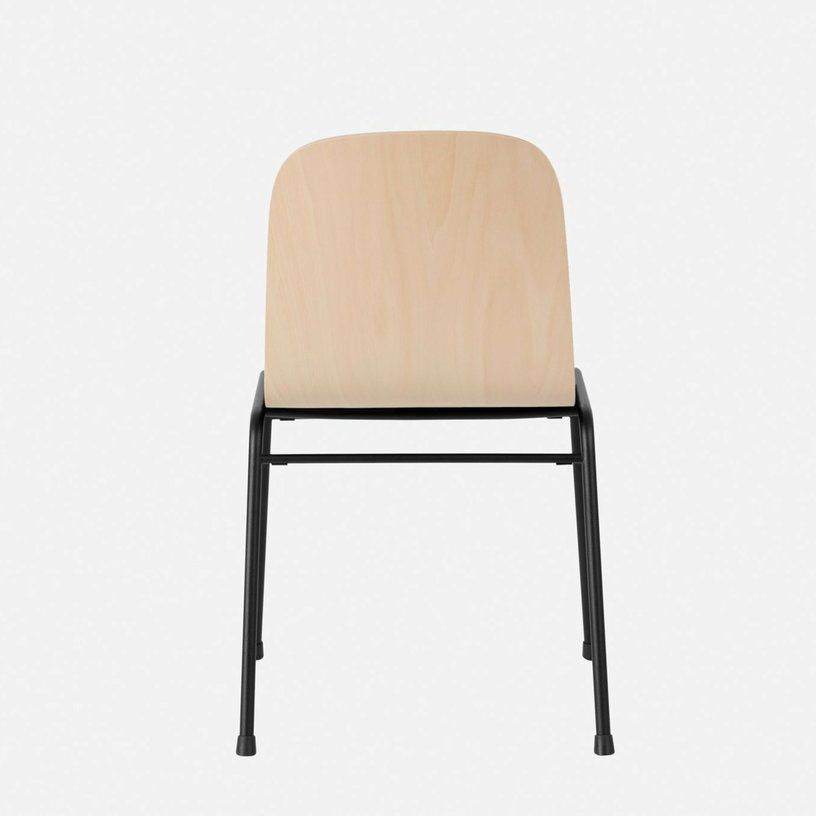 Chaise en tissu rouge et cadre noir Touchwood - Hem - The Cool Republic