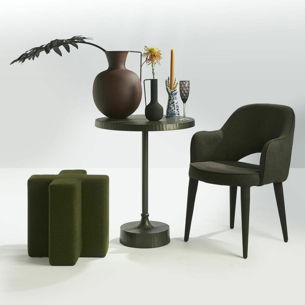 Chaise en tissu vert Cosy - Pols Potten - The Cool Republic