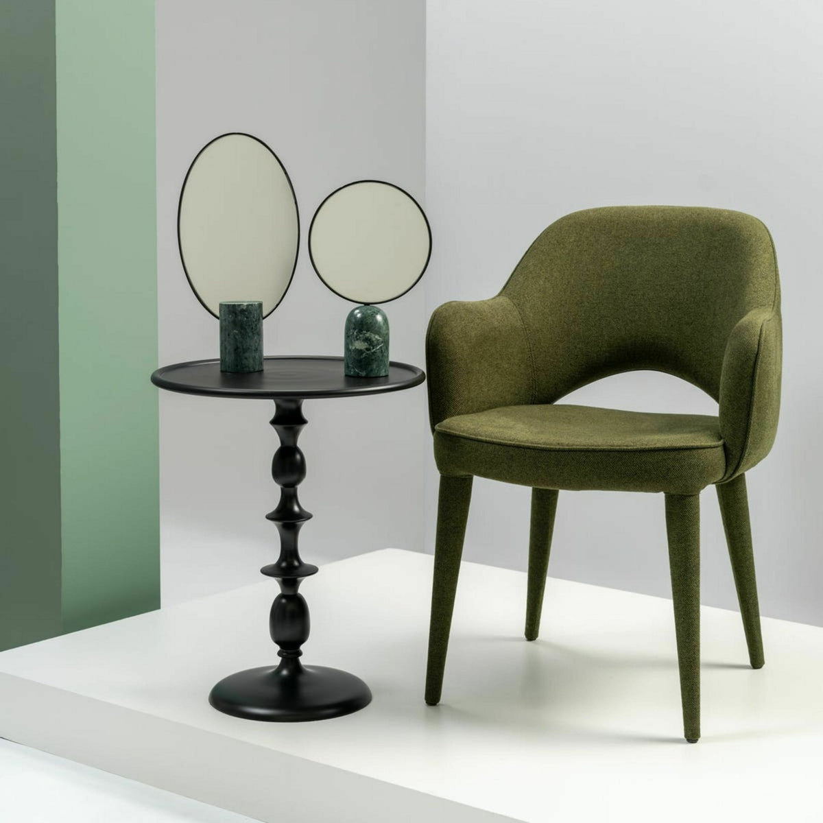 Chaise en tissu vert Cosy - Pols Potten - The Cool Republic