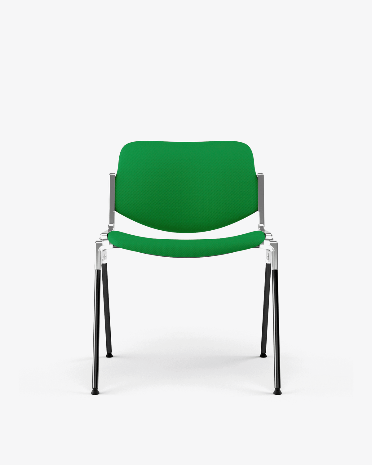 Chaise en tissu vert et acier chromé DSC 106 - Anonima Castelli - The Cool Republic
