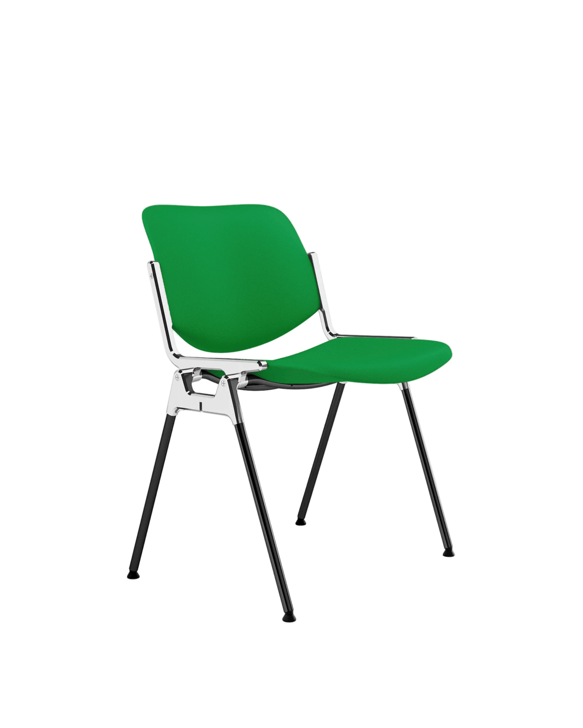 Chaise en tissu vert et acier chromé DSC 106 - Anonima Castelli - The Cool Republic