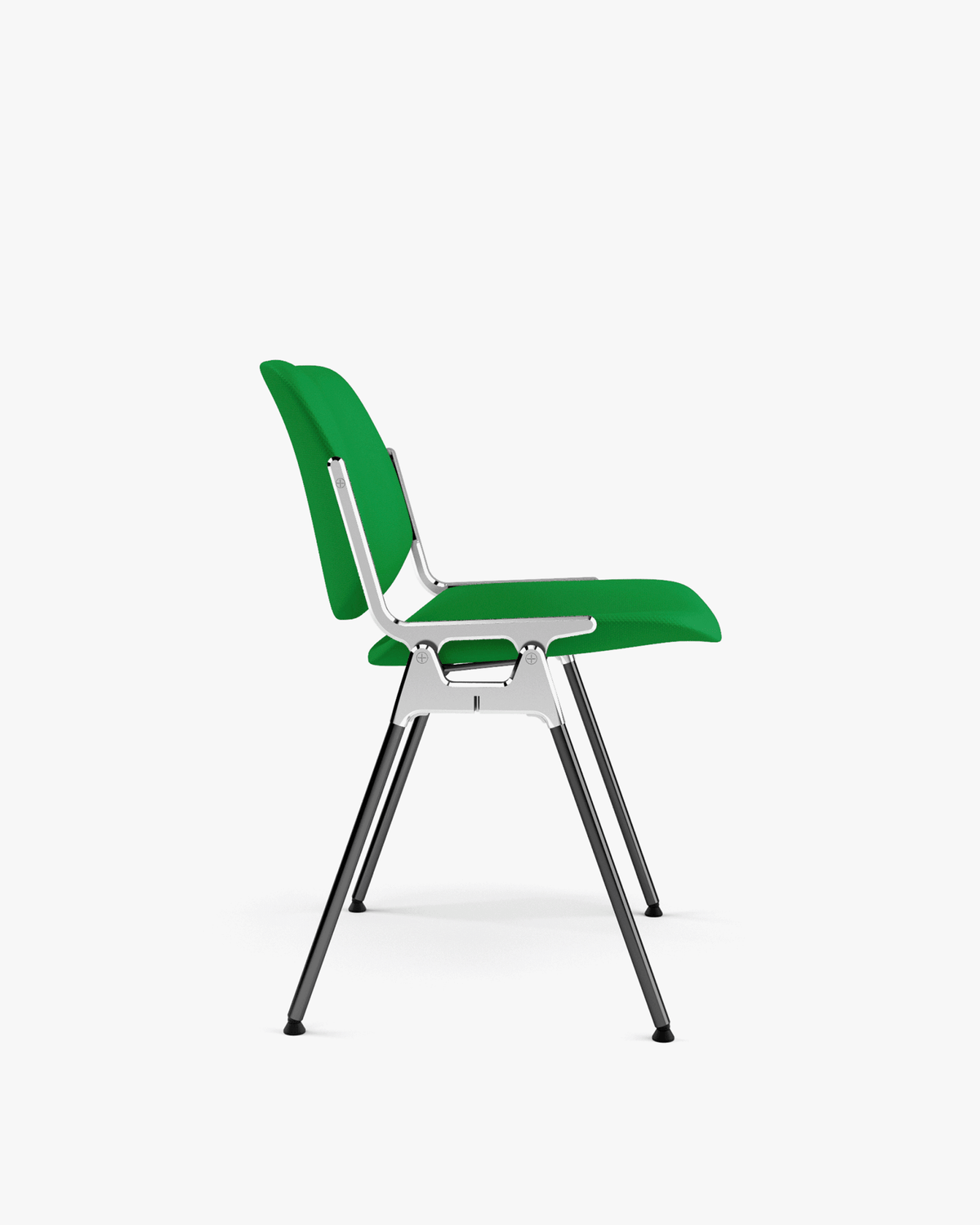 Chaise en tissu vert et acier chromé DSC 106 - Anonima Castelli - The Cool Republic
