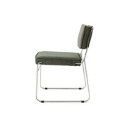 Chaise en tissu vert et acier chromé Endless - HKLiving - The Cool Republic