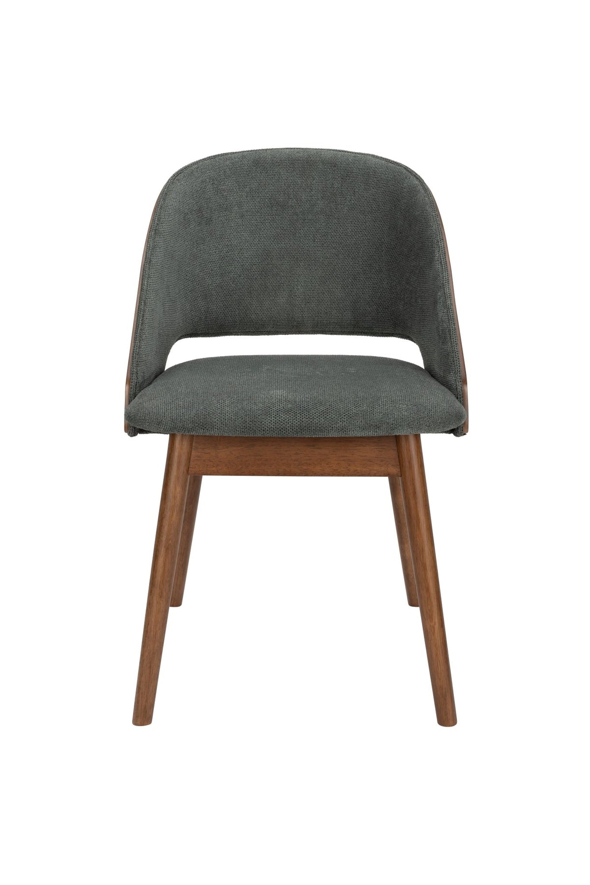 Chaise en tissu vert et bois d'hévéa Velore - Dutchbone - The Cool Republic