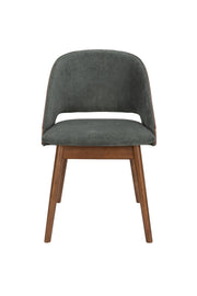 Chaise en tissu vert et bois d'hévéa Velore - Dutchbone - The Cool Republic