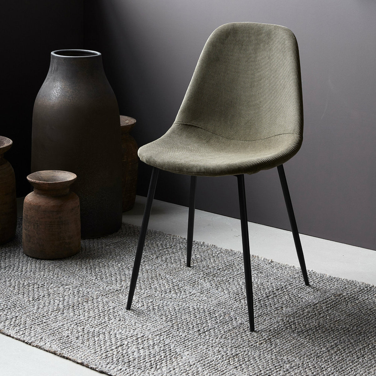 Chaise en velours côtelé sable Found - House Doctor - The Cool Republic