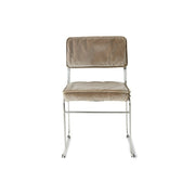 Chaise en velours marron et acier chromé Endless - HKLiving - The Cool Republic