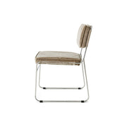 Chaise en velours marron et acier chromé Endless - HKLiving - The Cool Republic