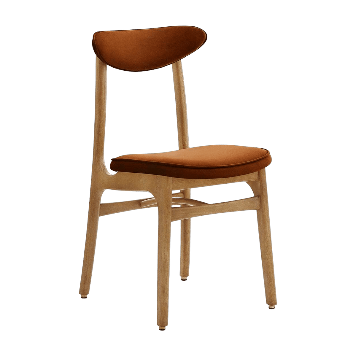 Chaise en velours sierra et frêne nature 52 x 45 Série 200-190 - 366 Concept - The Cool Republic