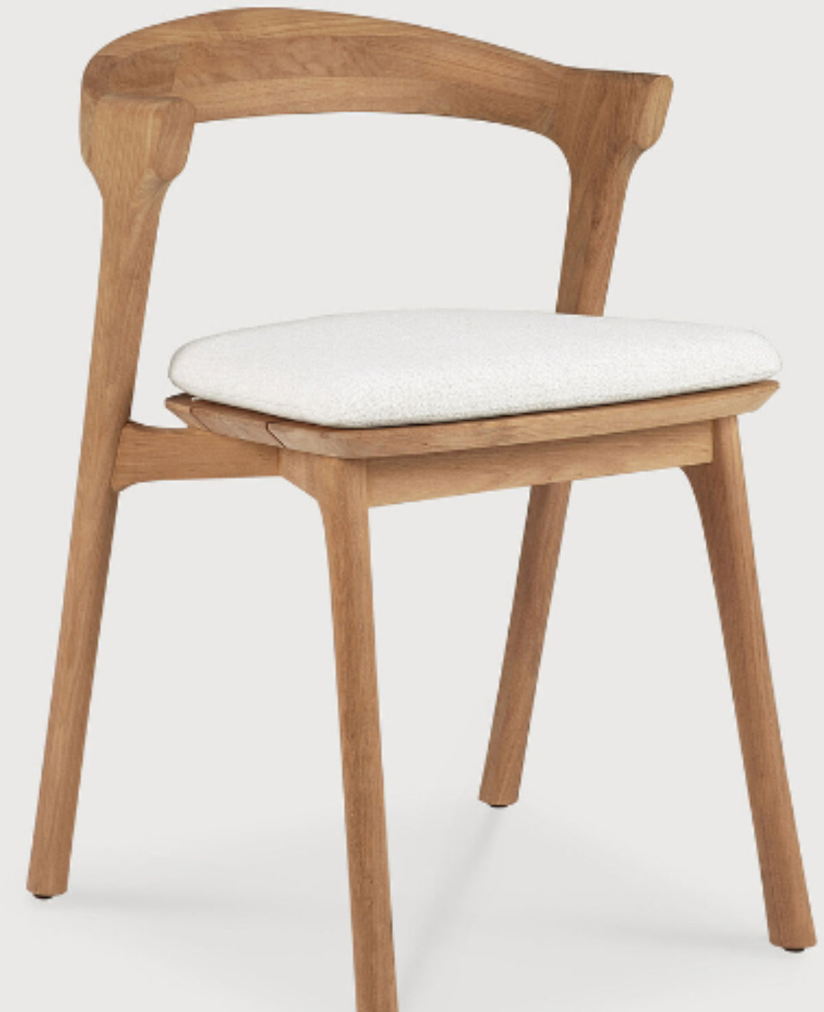 Chaise extérieure en teck avec coussin off white Bok - Ethnicraft Accessories