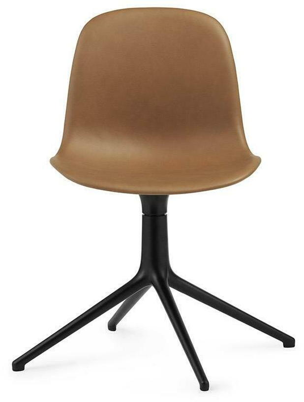 Chaise Form Chair Swivel 4L Full Uph. Black Alu - Normann Copenhagen - The Cool Republic