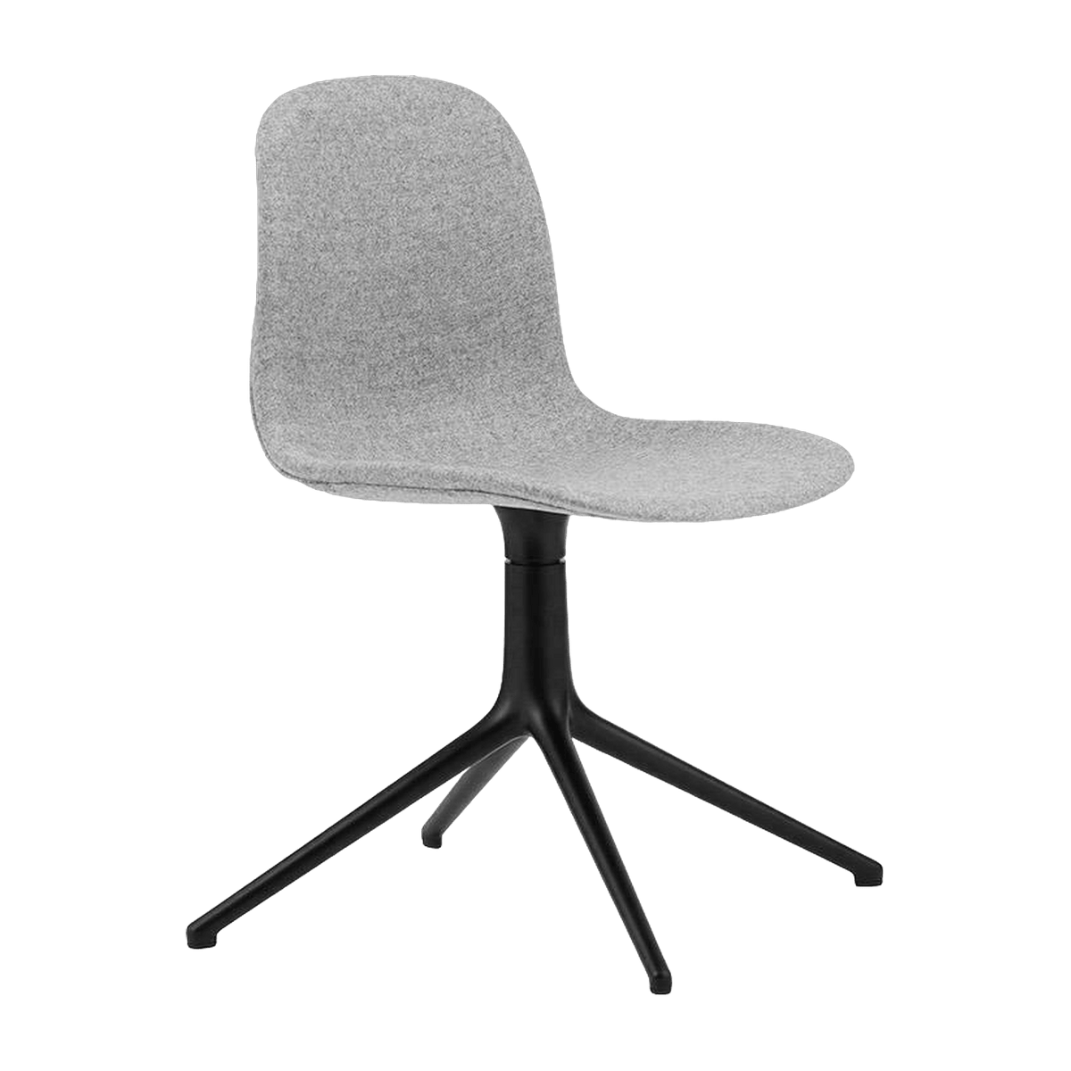 Chaise Form Chair Swivel 4L Full Uph. Black Alu - Normann Copenhagen - The Cool Republic