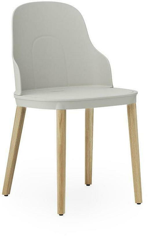 Chaise gris chaud au pietement en chêne Allez Warm Grey - Normann Copenhagen - The Cool Republic