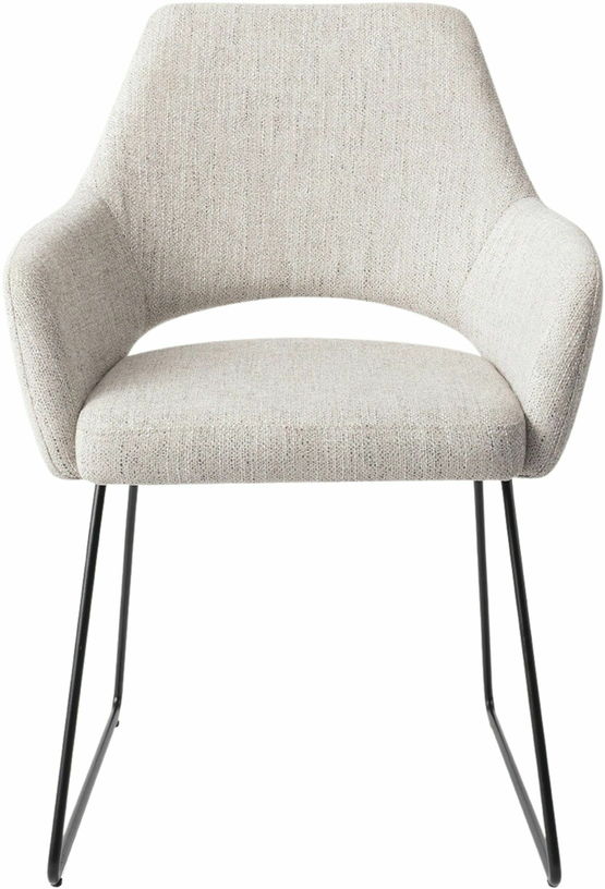 Chaise gris clair pigeon avec pieds élégants en métal noir Yanai - Jesper Home - The Cool Republic