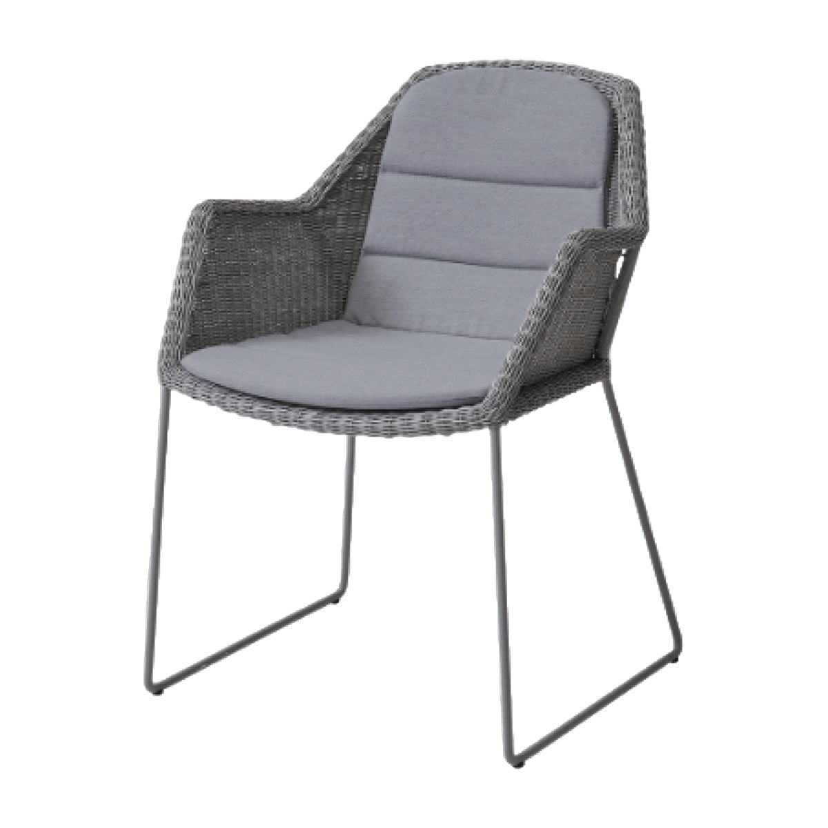 Chaise grise avec coussin gris Breeze - Cane-Line - The Cool Republic