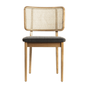 Chaise grise en chêne naturel Cannage - RED Edition - The Cool Republic