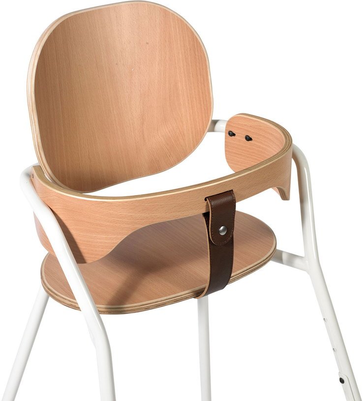 Chaise haute bébé blanche et hêtre + baby set Tibu - Charlie Crane - The Cool Republic