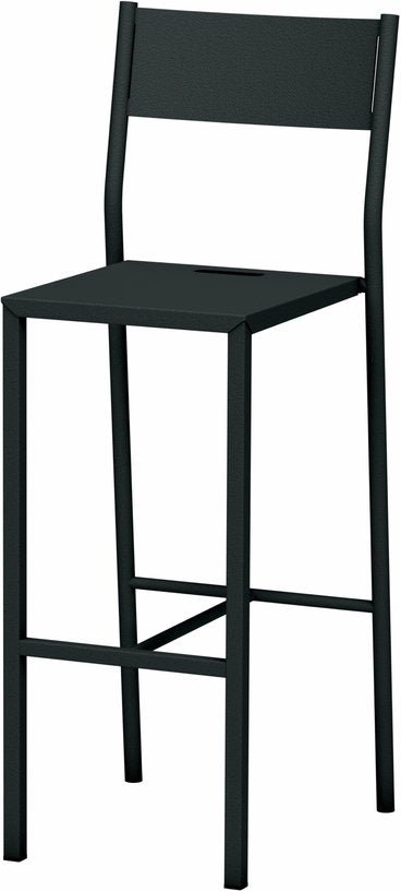 Chaise haute en acier mat anthracite 110 cm Take - Matière Grise - The Cool Republic