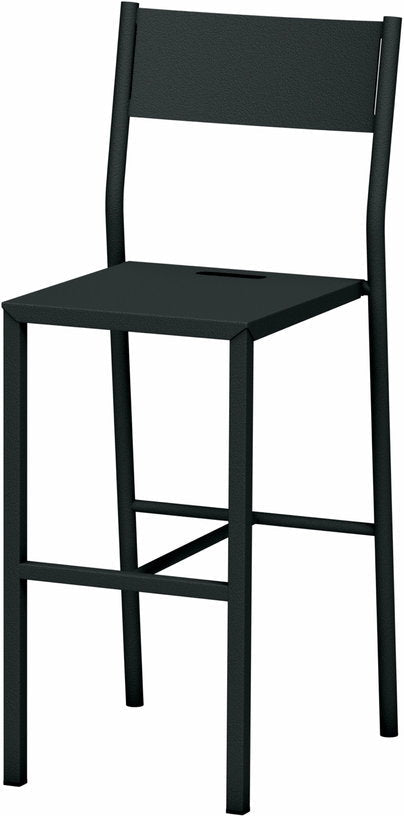 Chaise haute en acier mat anthracite 99 cm Take - Matière Grise - The Cool Republic