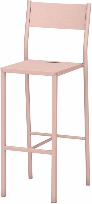 Chaise haute en acier mat baby pink 110 cm Take - Matière Grise - The Cool Republic